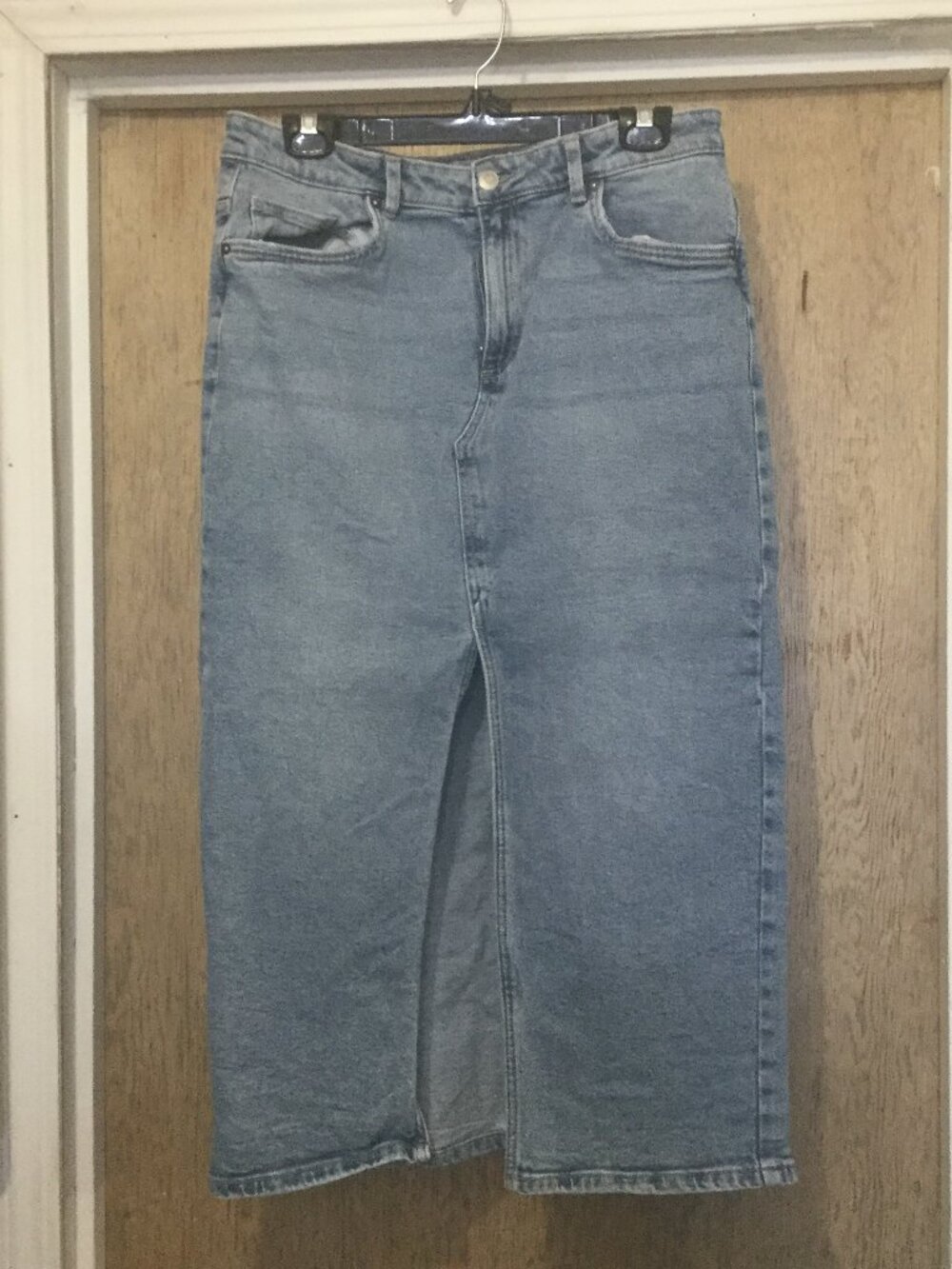 Dex Light Blue Denim Maxi Skirt
